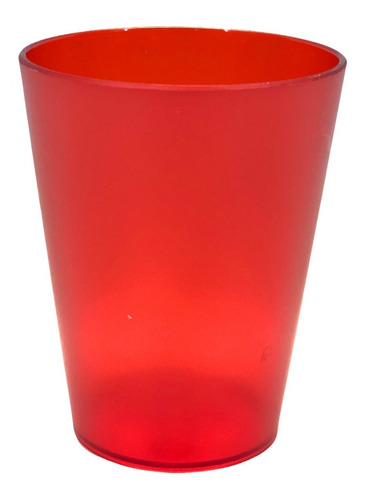 Vaso Acrilico Irrompible En Colores Traslúcidos Practi-k Rojo