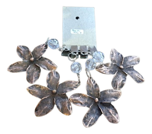 Set X 4 Pesas De Mantel Flor Lilium Bronce