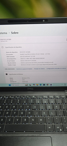 Notebook Dell Latitude 7410 Intel Core I5 Vpro 10th, 8gb Ram Preto (Usado)