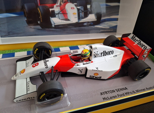 F1 Mclaren Mp4/8 Ayrton Senna Última Vitória 1/18 Branco