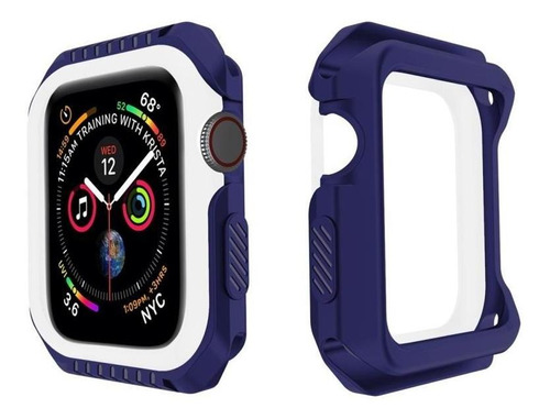 Carcasa Para Apple Watch Serie 3 42mm Blanco Con Azul