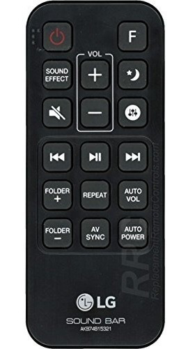 Control Remoto De Barra De Sonido LG Akb74815321 Para Modelo