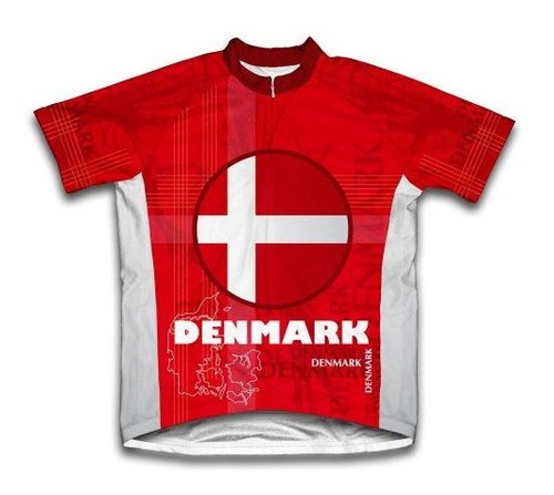 Scudopro Denmark Short Sleeve Cycling Jersey For Men