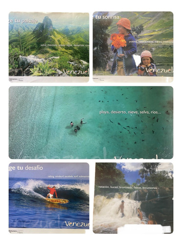 Lote 5 Afiches Ministerio De Turismo Venezuela Años 2000