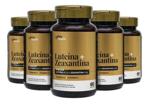 Kit 5x Luteína + Zeaxantina - 60 Cápsulas