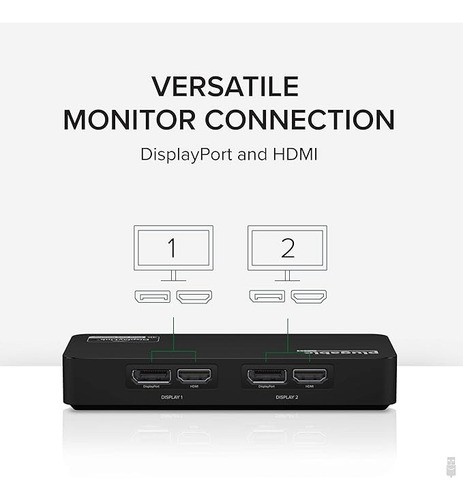 Plugable Adaptador De Monitor Dual Displayport Y Hdmi 4k (Usado)