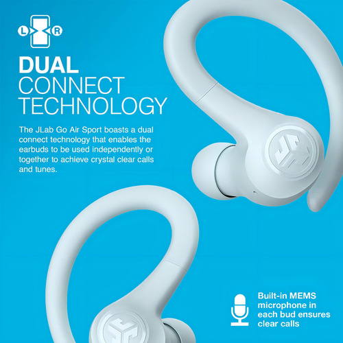 Audifonos Vibe Sport Earbuds Inalambricos Tactil Bluetooth Color Celeste - Excelente (Reacondicionado)