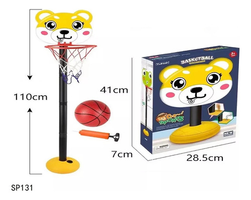 Aro De Basquet Con Base Y Balón Juego