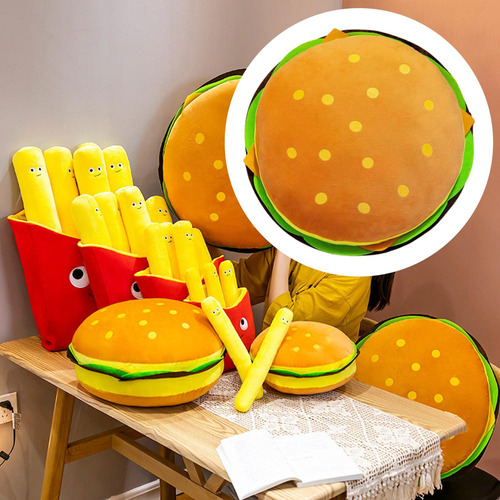 Cojín De Juguete De Peluche Con Hamburguesa Con Queso, Ropa