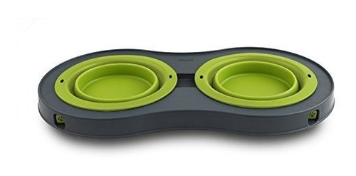 Dexas Comedero Doble Elevado Popware Para Mascotas
