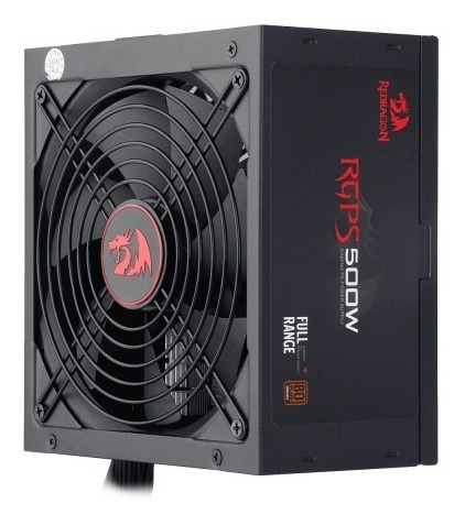 Imagen 2 de 9 de Fuente Redragon 500w 80 Plus Bronze Gamer Rgps Gc-ps001