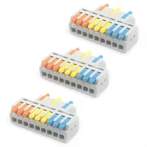 Comprar 3 X Conectores Eléctricos De Unión Rápida D3-9 250v, Ac, 32a