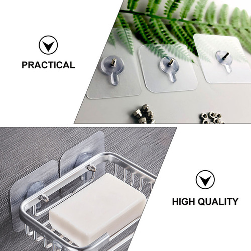 10 Pegatinas Autoadhesivas Con Tornillos, Ganchos Para Pared