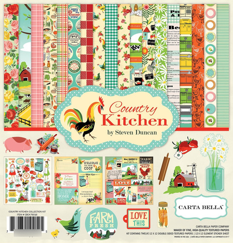 Carta Bella Paper Cck76016 Company Country Kitchen Kit Verde