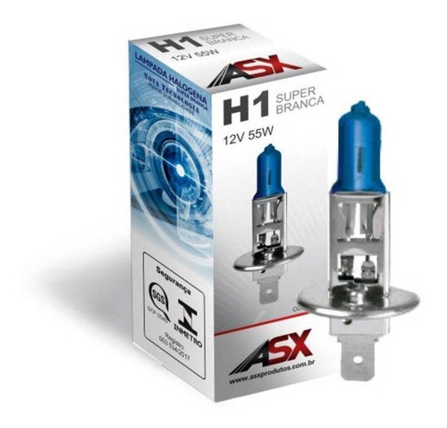 Imagem 4 de 7 de Lampada Super Branco H1 H7 4500k 55w 2 Pares 12v Asx Halogen