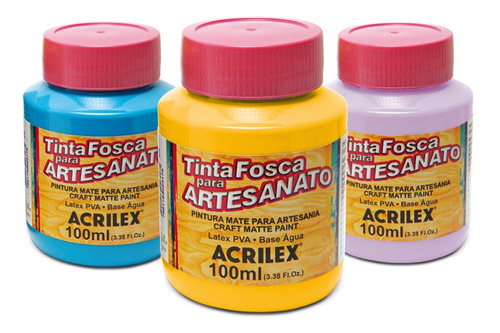 Pintura Acrilex 100 Ml 501 Azul Turquesa - Mosca