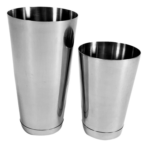 Coctelera Vaso Boston Shaker Acero Inoxidable 800 Ml Vencort Color Plateado