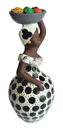 Imagem 4 de 6 de Boneca Negra Saia Rodada - Artesanato Alto Do Moura Caruaru
