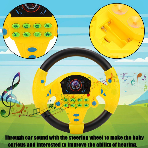 Juguete De Conducción Del Volante De Coche Para Niños Con Si