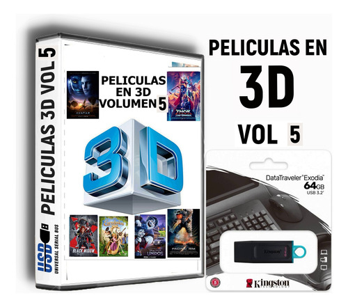 Peliculas En 3d Tercera Dimension Sbs Vol 5 En Usb