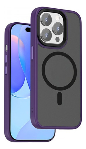Funda Para iPhone 15 Wiwu Pro Max Fgg-011 Compatible Magsafe Color Purple Protective Case