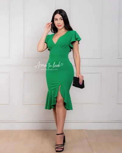 Vestido Verde Botella