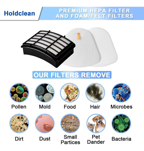 Holdclean Filtros Para La Elevación De Shark Navigator Nv350