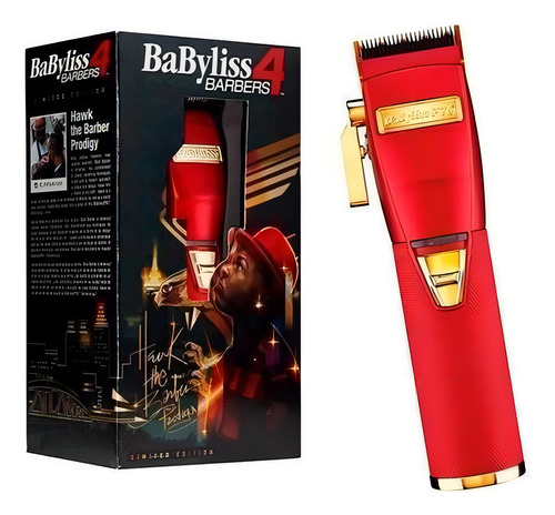 Máquina de corte Babyliss Pro Fx roja + Máquina de acabado roja