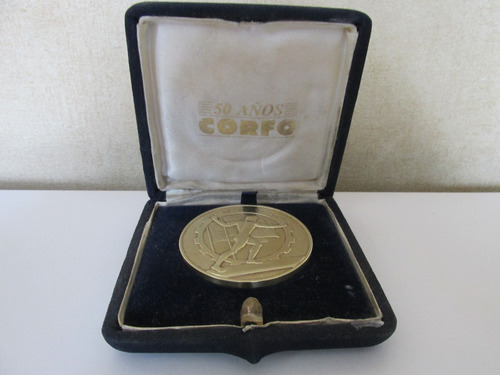 Antigua Medalla Corfo Chile 1939- 1989 De Bronce Escasa 