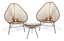 Comprar Combo 2 Sillas Acapulco + Mesa C\u002Fvidrio - Pvc Turquesa.