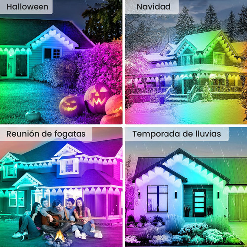 Luz Decorativa Rgb Para Alero 18m 30 Perlas De Lámpara Ip67
