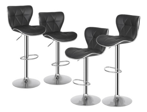 Shell Bar Stools Set Of 4 Adjustable Height Swivel Bar S Bbc