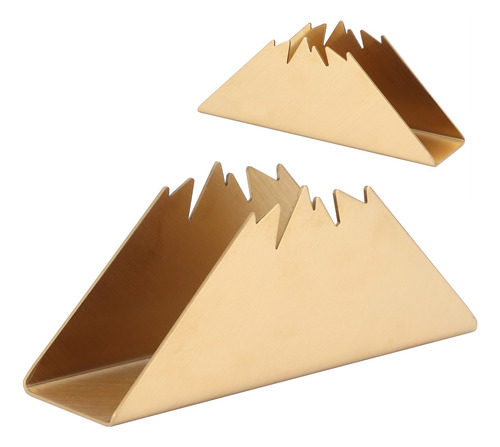Servilletero Dorado Con Soporte Triangular De Acero Inoxidab