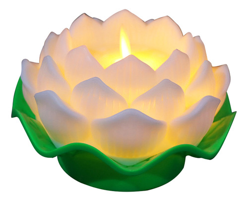 Mesa Romántica De Buda Con Luz Nocturna Lotus De Simulación