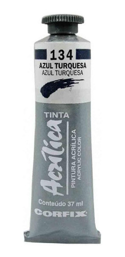 Tinta Acrilica Corfix 134 Azul Turquesa 37ml