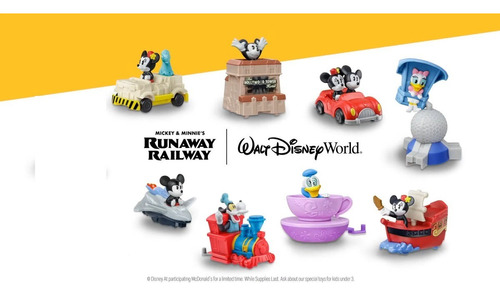 Lote 8 Figuras Mickey Mouse Fugitivo Goofy Mcdonalds 2020