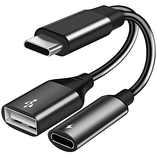 Adaptador Usb C Otg, 2 En 1 Usb C Macho A Usb Hembra Con 60