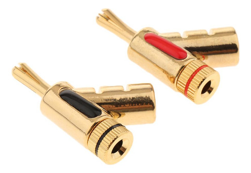 4pcs 4mm Cobre Chapado En Oro Banana Drads Conectores De