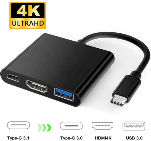 Imagen 3 de 4 de Adaptador Usb C Hub Dex Mode Mac Macbook Air Pro Hdmi 4k