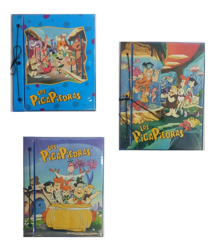 Carpeta Escolar 2 Tapas N°3 Pvc Picapiedras Retro Vintage
