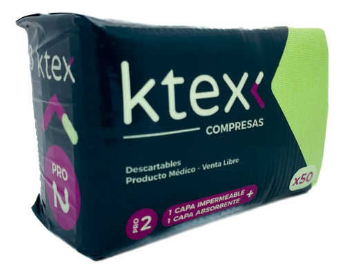 Compresas Descartables Colores Ktex Pro 2 X 50u Odontología