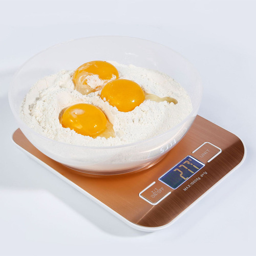 Bx Báscula De Cocina Digital, Pantalla Lcd, Acero