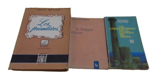 Lote De 3 Libros De Historia Antigua: Primitivos, Educa&-.