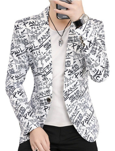 Chamarra Blazer Trajes Moda Coreana De Hombres Slim Fit