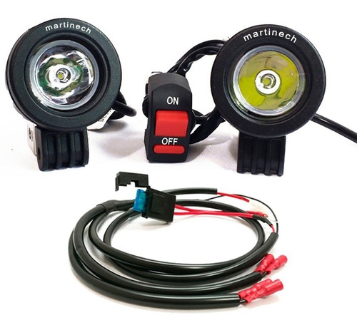 Exploradoras Moto Led 10w  Par 2000 Lúmenes + Switch + Cable