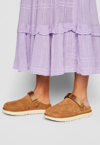 Zuecos Mujer Ugg W Goldenstar Clog Cuero Ajustable Salas