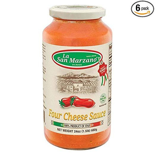 La San Marzano Cuatro Salsa De Queso 24 Oz (paquete De 6) - 