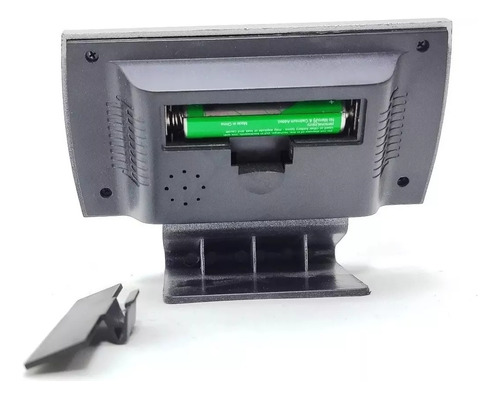 Mini Relógio De Mesa Digital Na238-a Despertador Data Cor Prateado Pilha