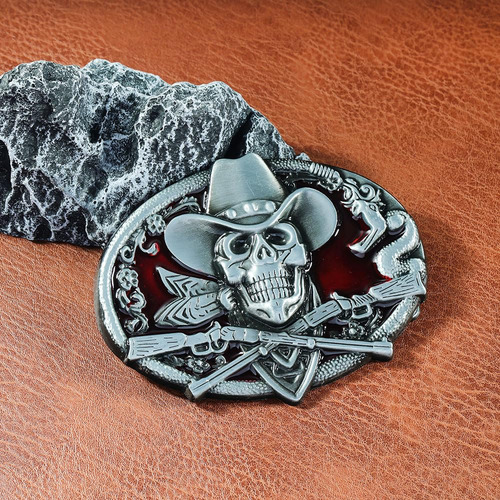 Hebilla De Cinturón Calavera Esqueleto Hombre Mmg