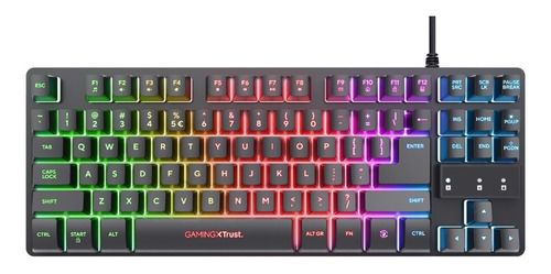 Teclado Compacto Gamer Trust Gxt 833 Thado Con Iluminación